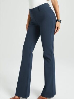 Betabrand Dress Pant Yoga Pants Boot-Cut Two Pocket NWT Navy XL Petite